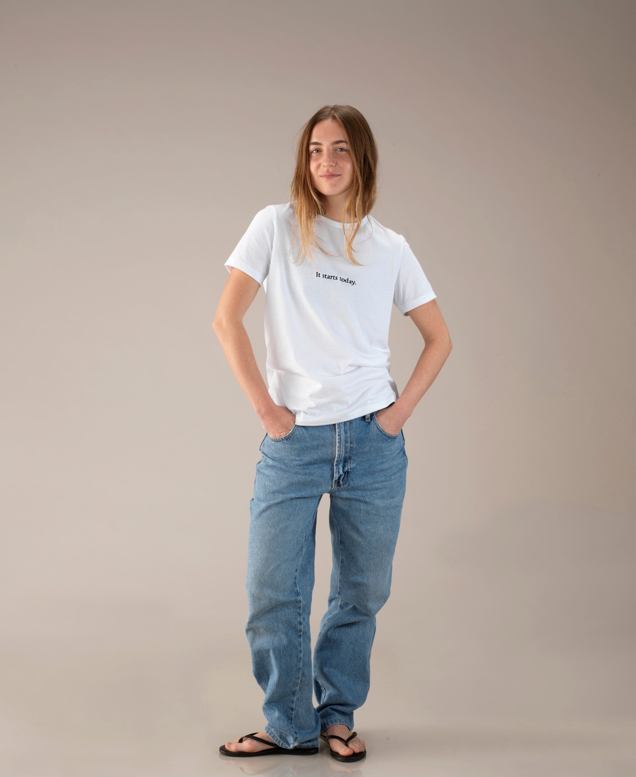 "It starts today." Women’s Everyday Cotton Jersey T-Shirt
