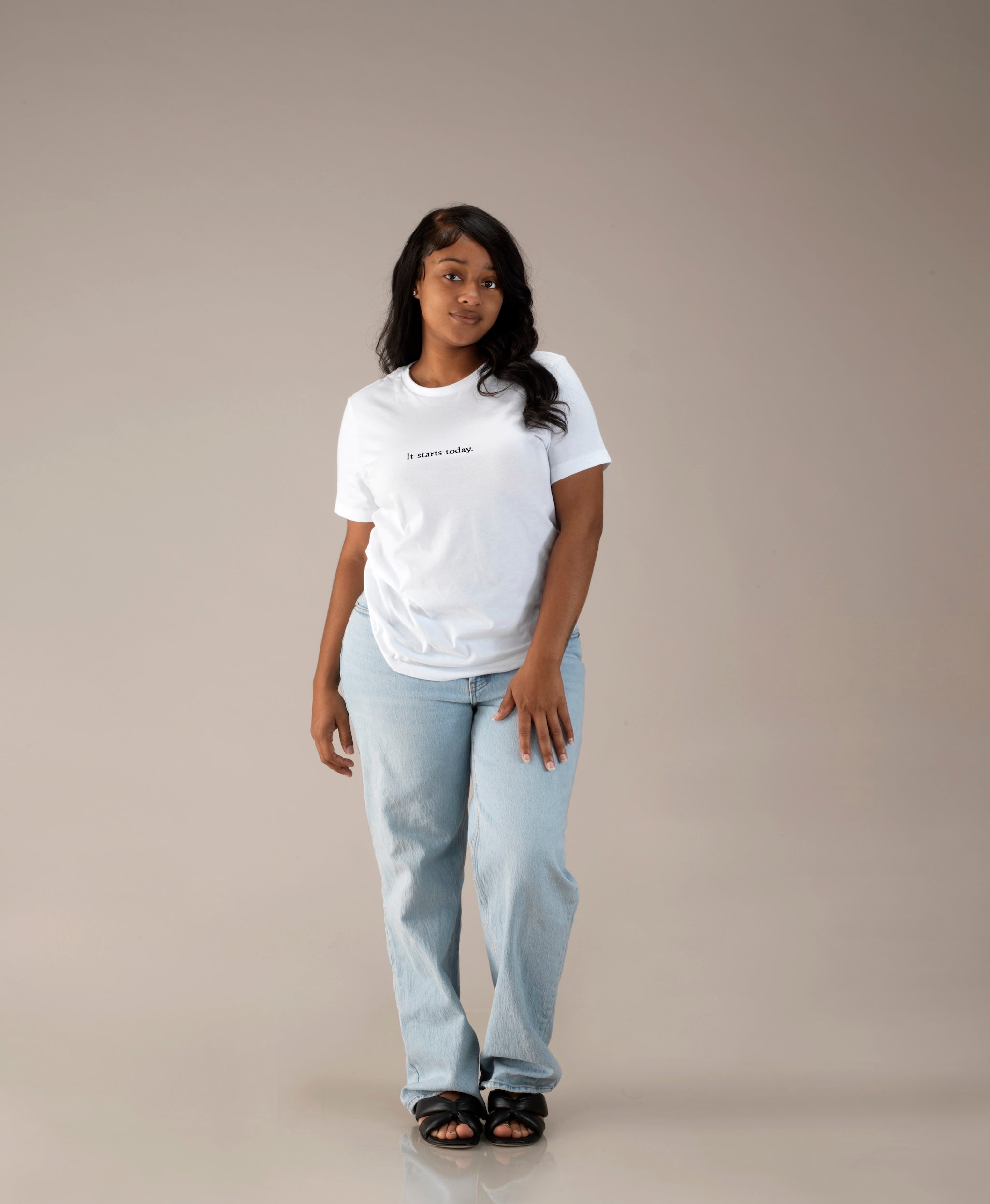 "It starts today." Women’s Everyday Cotton Jersey T-Shirt