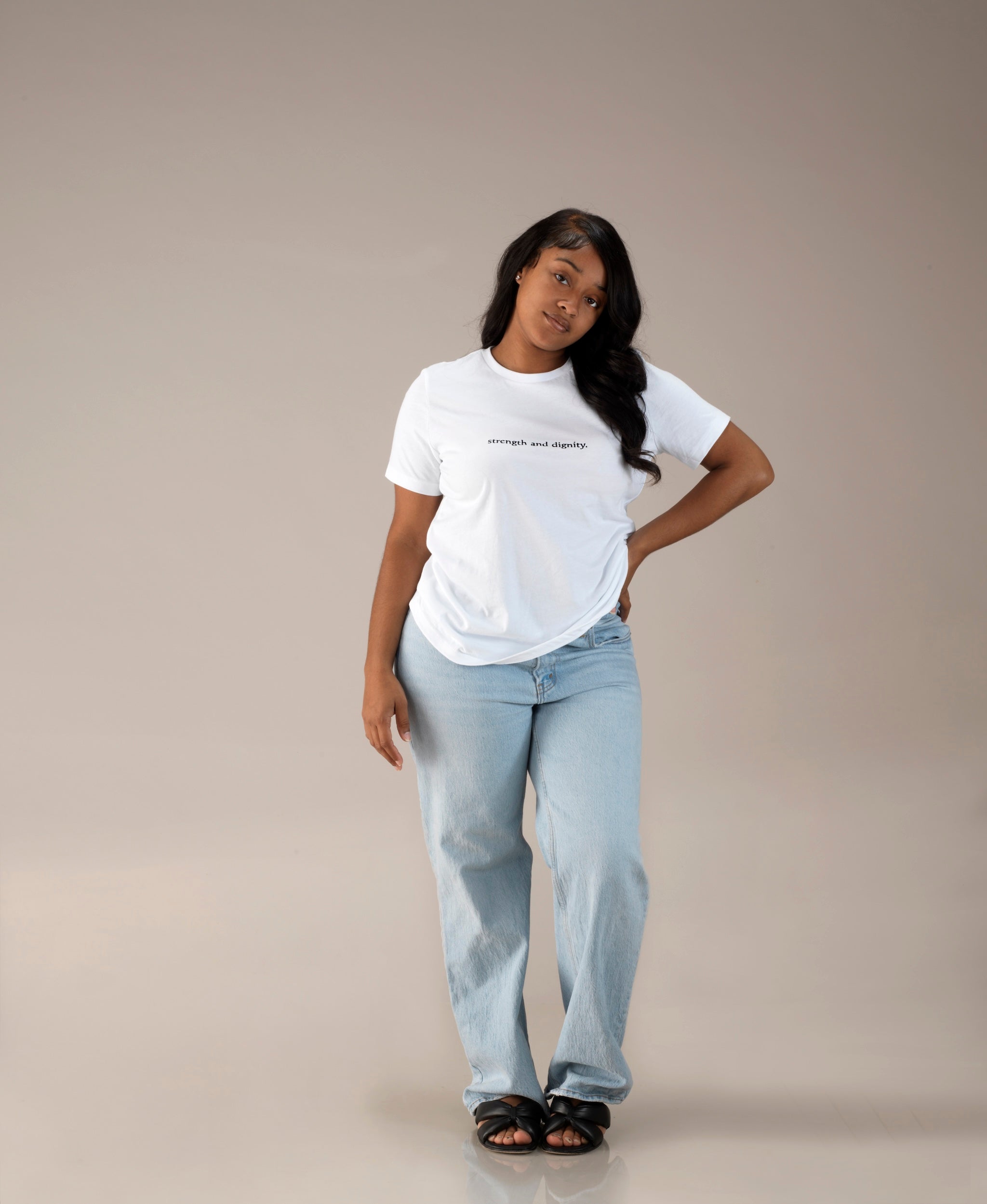 "strength and dignity." Women’s Everyday Cotton Jersey T-Shirt