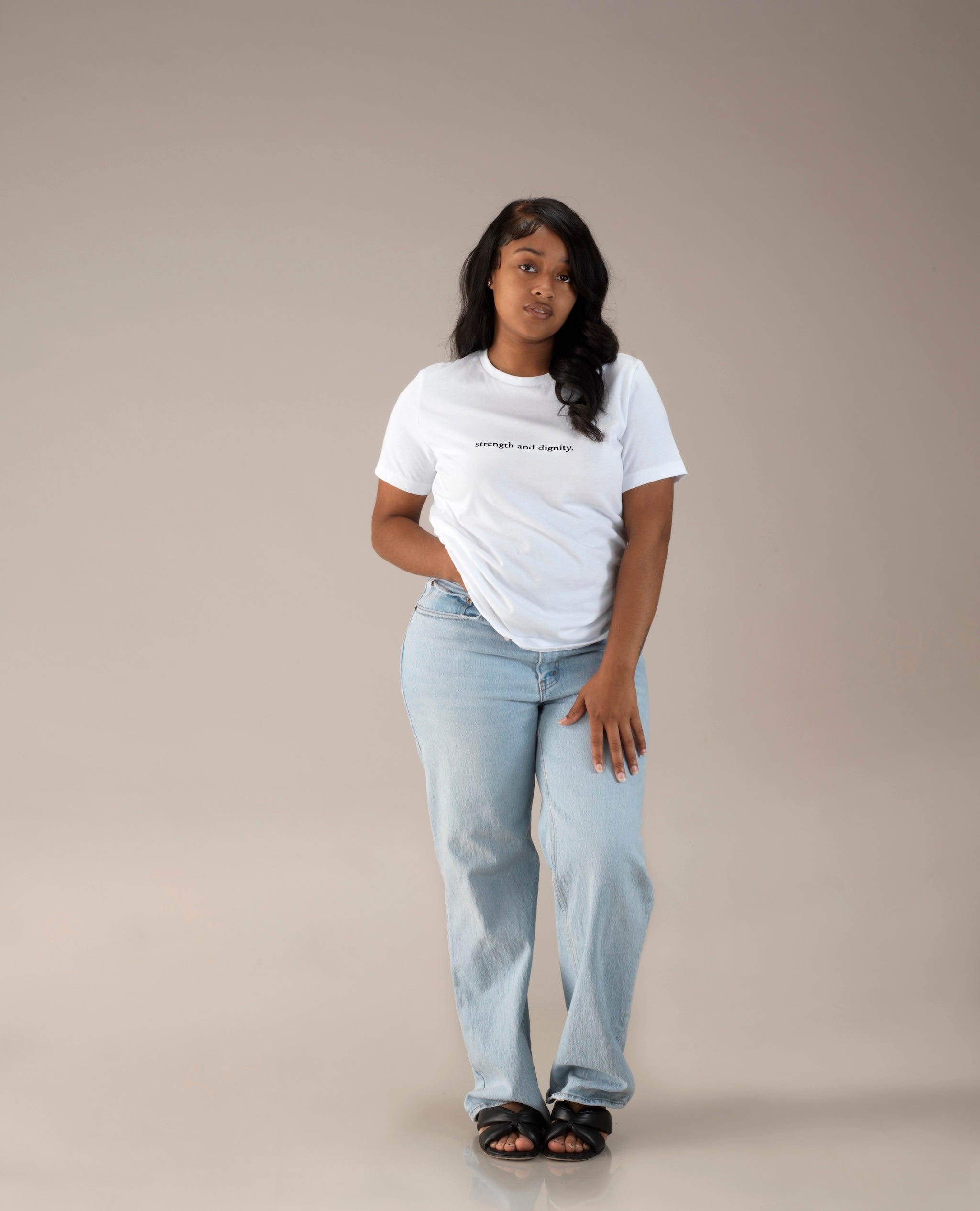 "strength and dignity." Women’s Everyday Cotton Jersey T-Shirt