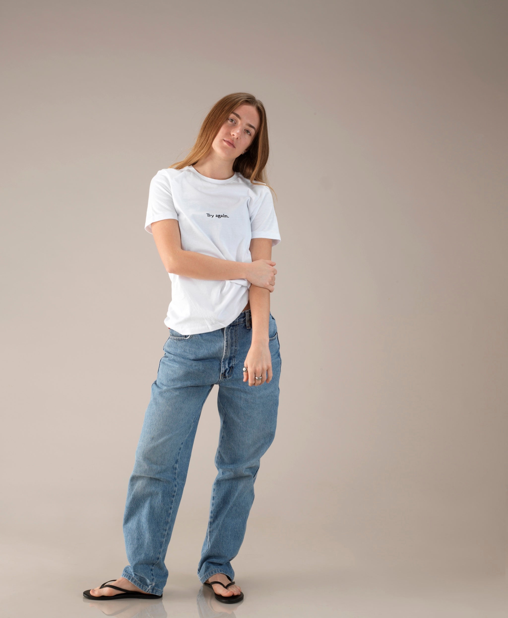 "Try again." Women’s Everyday Cotton Jersey T-Shirt