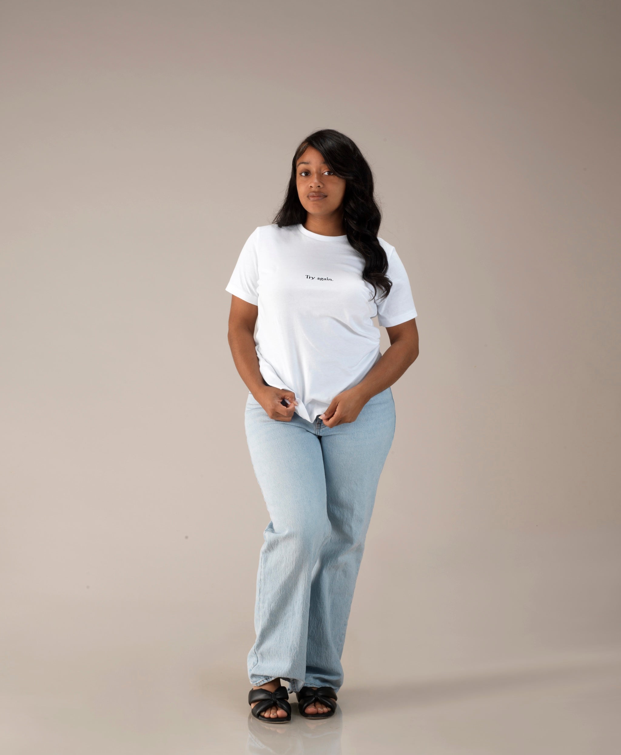 "Try again." Women’s Everyday Cotton Jersey T-Shirt