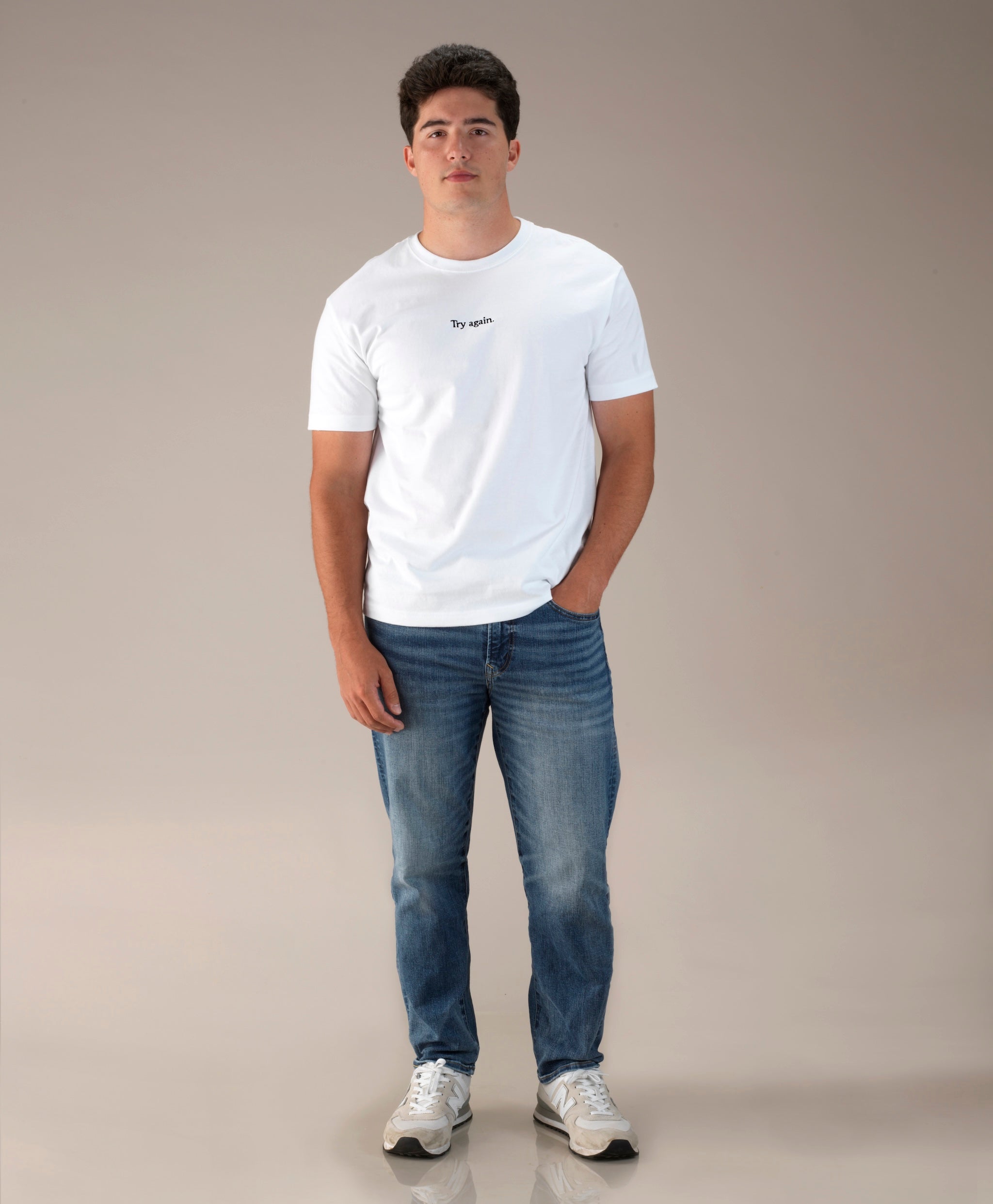 "Try again." Oversized Unisex Heavyweight Cotton T-Shirt