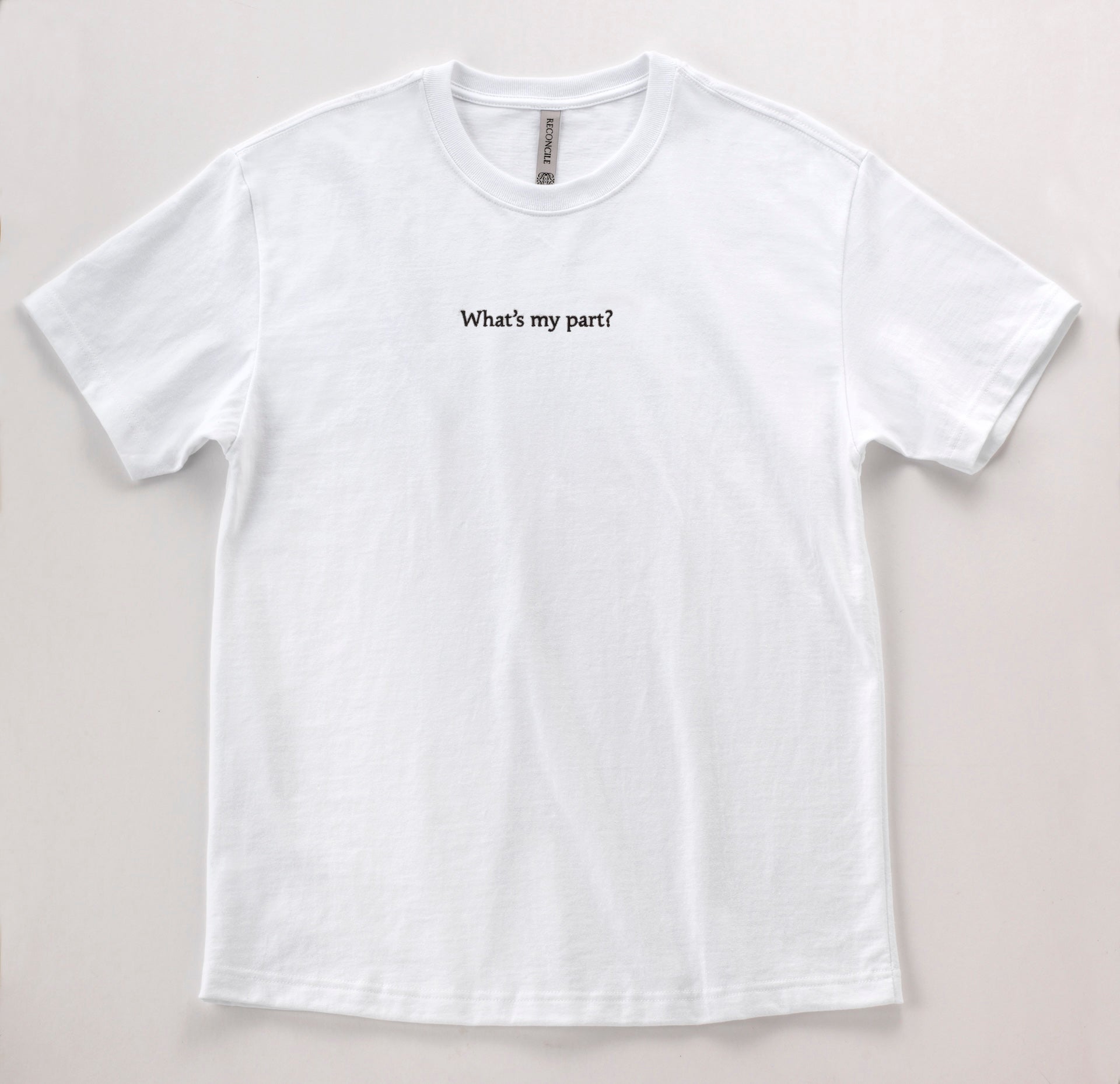 "What's my part?" Oversized Unisex Heavyweight Cotton T-Shirt