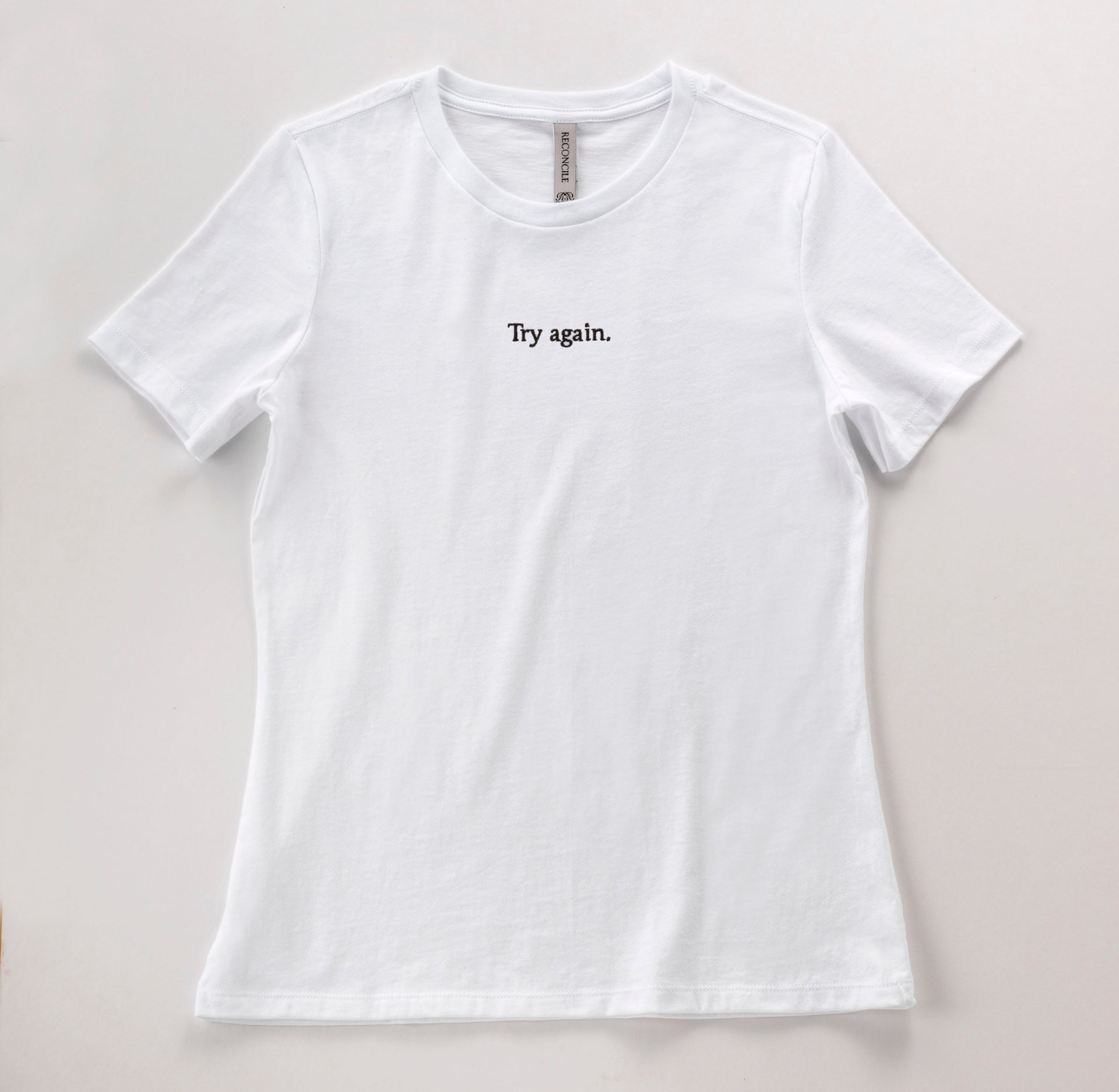 "Try again." Women’s Everyday Cotton Jersey T-Shirt